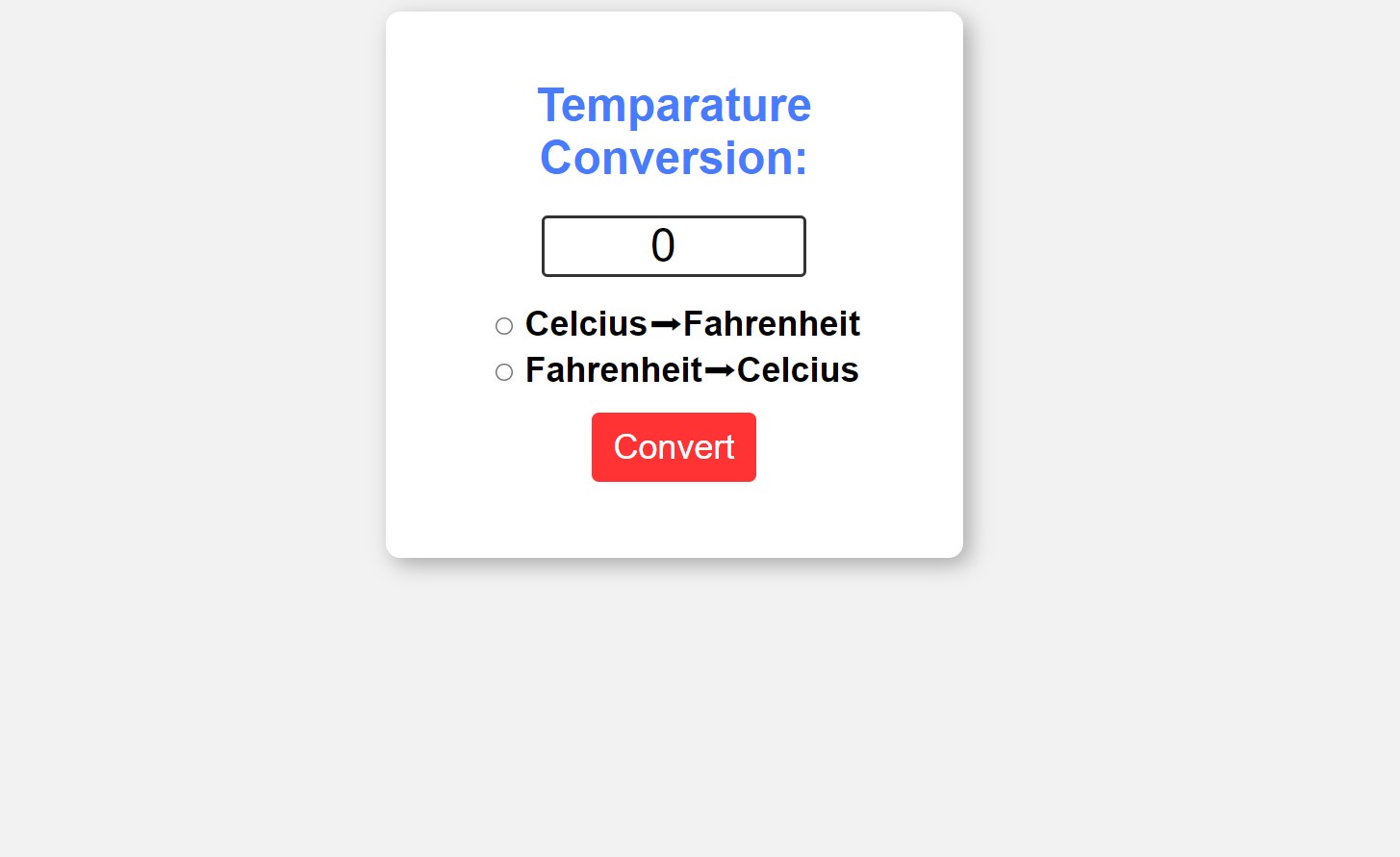Temperature Converter Page